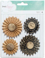 American Crafts 4 Piece Dear Lizzy Documentary Gold Foil Kraft and Chalkboard