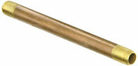 Anderson Metals 38300-0250 Lead Free Pipe Fitting Nipple, Red Brass, 1/8" X 5"