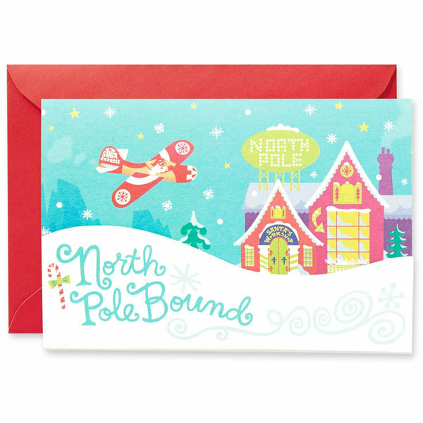 Hallmark Signature Collection Holiday Card: North Pole Bound Model Airplane