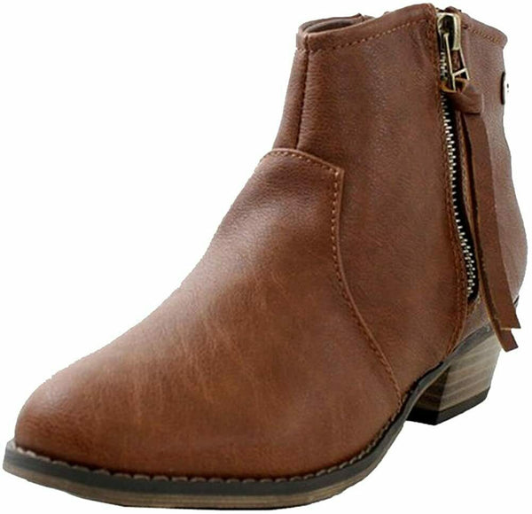 Breckelle's DORADO-11 Western Ankle Boot, Tan, 8.5