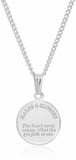 Halos & Glories Initial Pendant Necklace, Shiny Silver, G