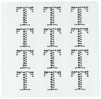 Kate Aspen Jeweled Monogram Letters (Set of 24), Letter T, Silver