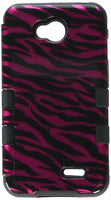 Asmyna TUFF Hybrid Cover for LG Optimus Exceed 2/L70 Hot Pink/Black