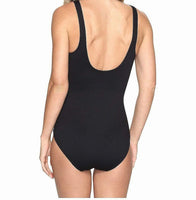 TYR Women's Monroe Strip Aqua Control Fit Swimsuit, 24, 088 Black/Grey
