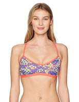 TYR Women's Modena Trinity Top, Red/Yellow, X-Large