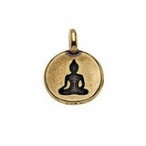TierraCast Charm Buddha Beads, 11.5 by 16mm, Antique Copper