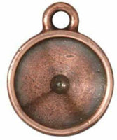 TierraCast Rivoli Frame Charm, 12 mm, Antique Copper