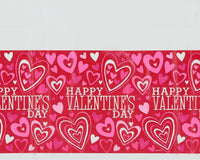 American Greetings 54" x 102" Valentine's Day Plastic Table Cover, Red