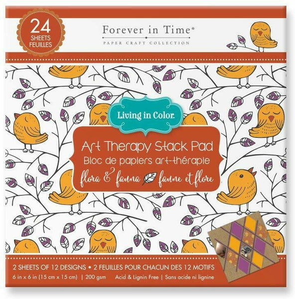 Forever in Time SP628C Living Art Therapy Coloring Paper Pad