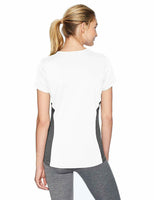 ASICS Decoy Short Sleeve V-Neck, White/Heather Grey, XX-Large