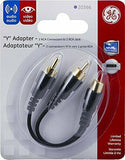 GE 20366 Y Adapter Cable RCA Male to Female Nickel