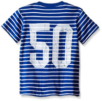 Wes and Willy Boys' Us Map Printed Stripe Tee Blue Moon 2t
