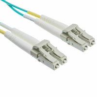 ED85931 10 Gigabit Aqua Fiber Optic Cable, LC/LC, Multimode, Duplex, 50/125 4m 4