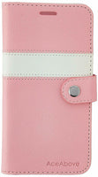 AceAbove Premium PU Leather Flip Cover for Samsung Galaxy S6 Edge - Pink