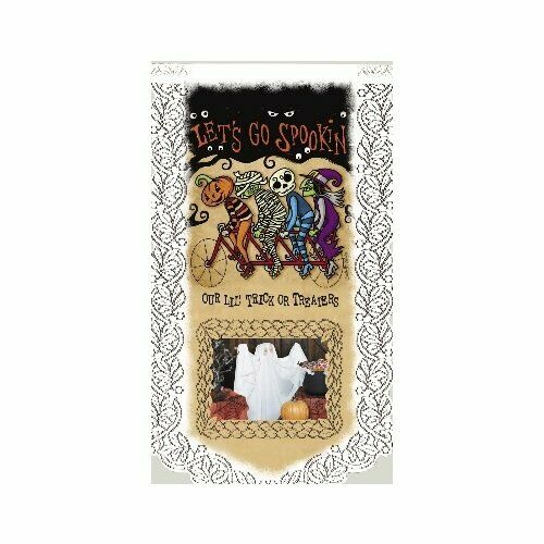 Heritage Lace Let's Go Spookin 12-Inch by 21-Inch Wall Hanging, White