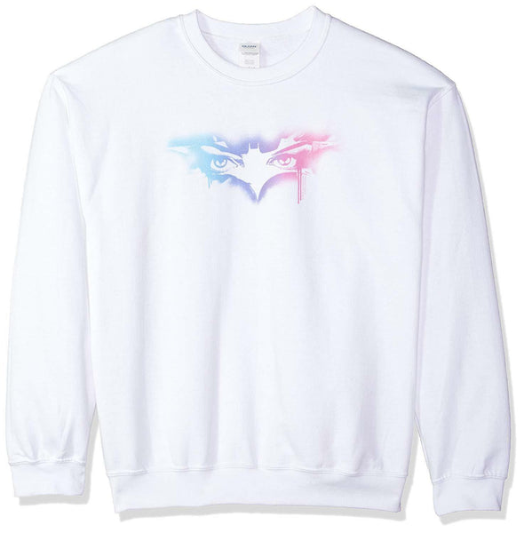 Trevco Men's Batman Dark Knight Rises Sweatshirt, Spray White, Small
