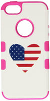 Asmyna TUFF Merge Hybrid Protector Cover for iPhone 5/5s American National Flag