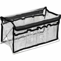 CASEMETIC 8-Pocket Foldable See-Through Storage Container Box with Metal Stand