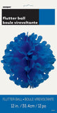 12" Flutter Royal Blue Tissue Paper Ball