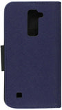 HR Wireless Cell Phone Case for LG K10 Dark Blue