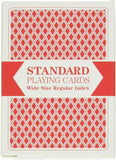Brybelly Standard Playing Cards, Red Deck, Wide Size, Plastic Coated