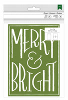 American Crafts Cards with Envelopes Merry And Bright, 5"X7", 8/PKG