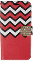 HR Wireless Carrying Case for Samsung Galaxy S7 Edge G935 Hot Pink Chevron