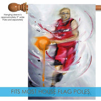 Toland Home Garden The Basketballer 28 x 40 Inch House Flag