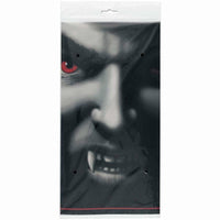 Vampire Halloween Plastic Tablecloth, 84" x 54"