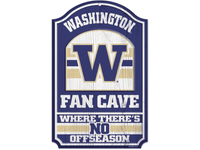 WinCraft NCAA Washington Wood Sign, 11" x 17"