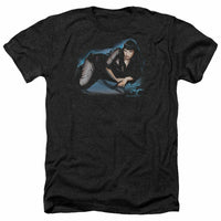 Trevco Men's Bettie Fancy Page Adult T-Shirt, Moon Heather Black, Medium
