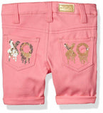 XOXO Girls' Toddler Stretch Twill Bermuda Short, Pink Cream, 2T