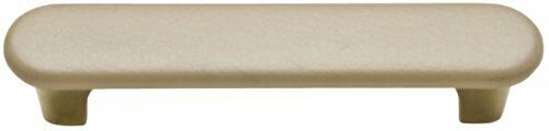 3-Inch Tan Sta Kleen Faux Leather Covered Burnished Brass Handle