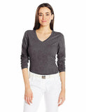 Antigua Women's Long Sleeve Flip Shirt Black/Heather xl