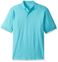 Jerzees Men's Spot Shield Short Sleeve Polo Sport Shirt, Scuba Blue, Small