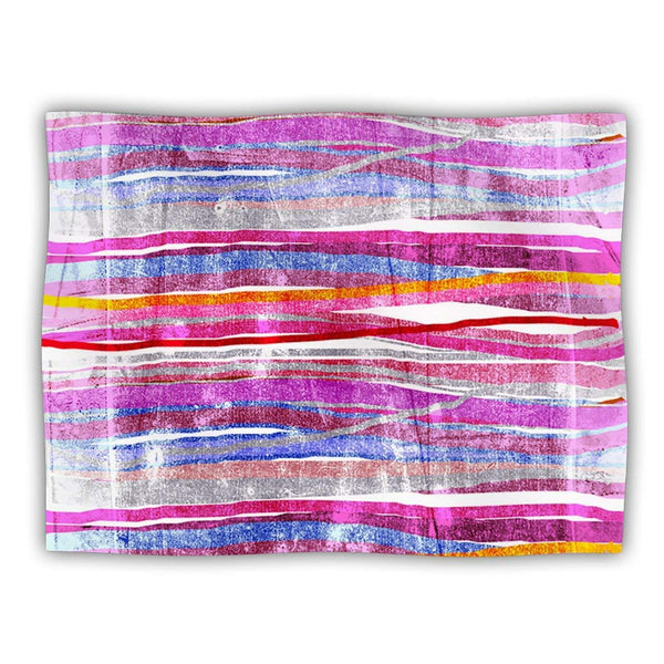 Kess InHouse Frederic Levy-Hadida "Fancy Stripes Pink" Pet Blanket, 40"x30"