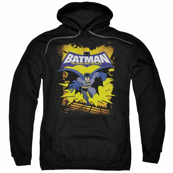 Trevco Men's Batman: The Brave and The Bold Hoodie Sweatshirt, Leap Black, Small