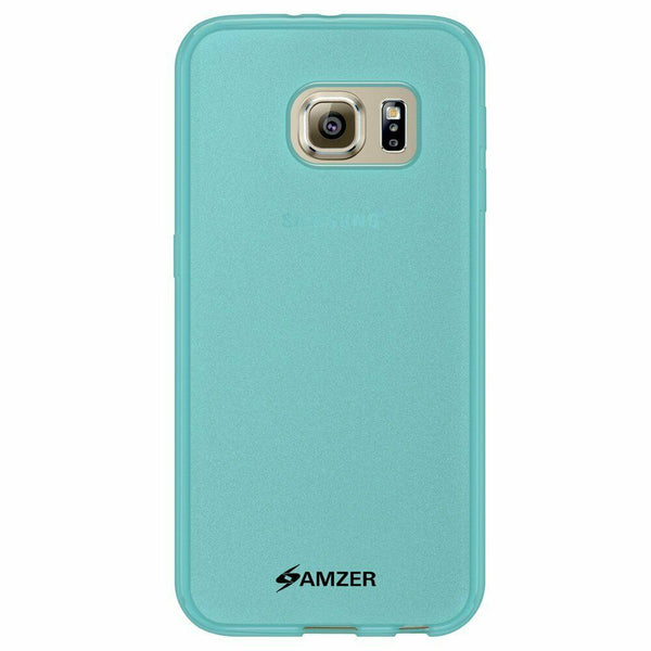 Amzer Soft Gel TPU Skin Fit Case for Samsung Galaxy S6 SM-G920 Translucent Blue