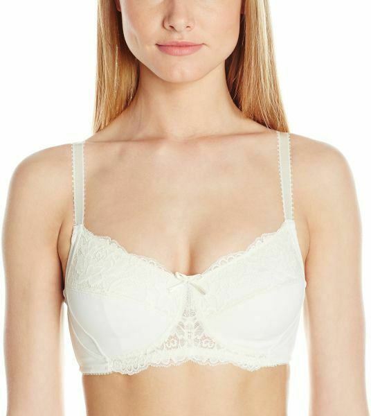 Amoena Women's Lilly Cut and Sewn Wire-Free Bra, Off White, 42C