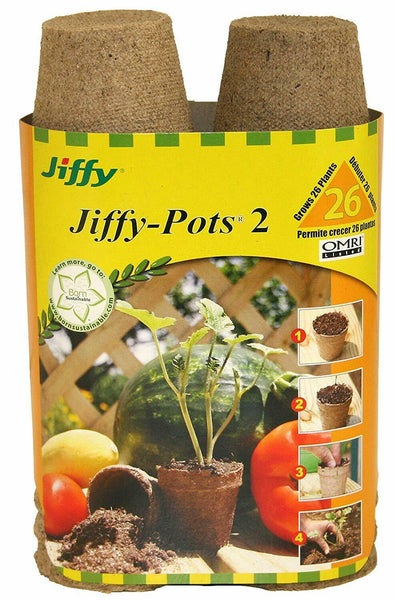 Jiffy 100055665 033349412142 Ferry Morse 5214 26-Count 2-1/4-Inch Pots