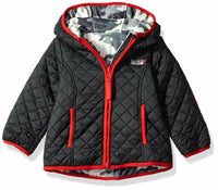 Weatherproof Baby Boys' Outerwear Jacket, Reversible Black, 24 M