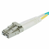 ED86303 10 Gigabit Aqua OM4 Fiber Optic Cable, LC/Multimode, Duplex, 50/125 3M 3