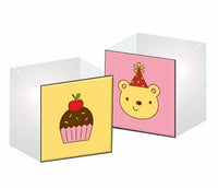 Acrylic Cupcake Print Rubber Stamp with 1-1/2 by 1-1/2-Inch Block