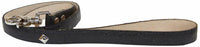 Bluemax Genuine Leather Ostrich Print Dog Leash, 1-Inch by 4-Feet, Black