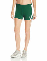 ASICS Women's Chaser Compression Shorts, Forest/White, Large