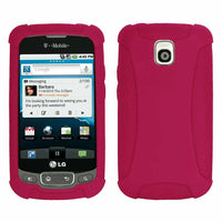 Amzer Silicone Skin Jelly Case for LG Optimus T - Hot Pink