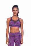 TLF Apparel Women's Athletic Havoc Sports Bra, Sangria Space-Dye, XS