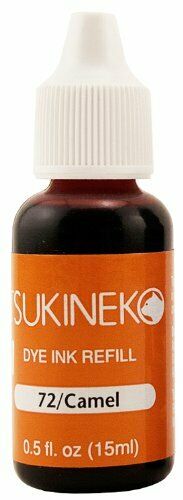 Tsukineko 1/2 Fluid Ounce Water-Based Dye Inker, Camel