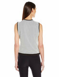 Calvin Klein Women's Dobby Open Vest, White Texture, Medium