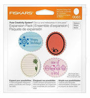 Fiskars 100910-1001 Scalloped Oval Design Plate Expansion Pack, Medium, 4-Pack